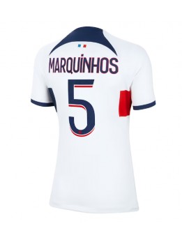 Billige Paris Saint-Germain Marquinhos #5 Bortedrakt Dame 2023-24 Kortermet